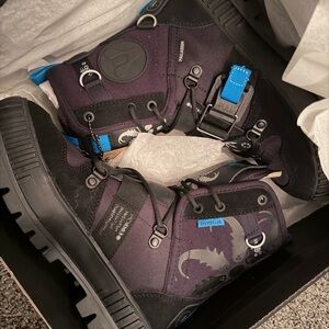 Palladium Black and Blue Tactical Boots